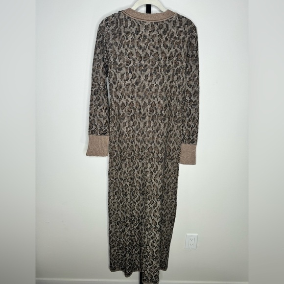 Free People Animal Print Long Cardigan - Size Medium - Picture 4 of 7